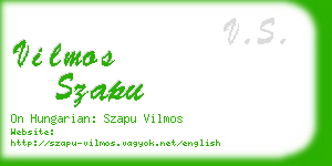 vilmos szapu business card